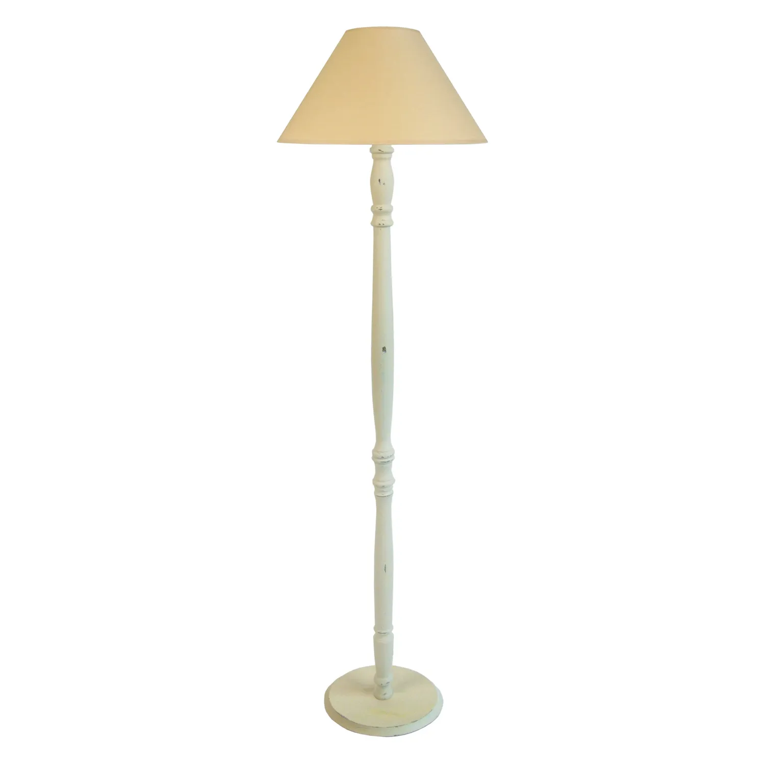Tosel Menton piantana colonna legno bianca 150 cm E27