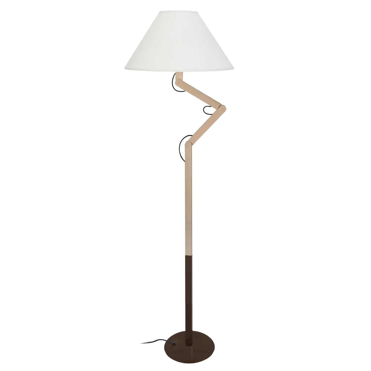 Tosel Geri piantana legno taupe e ecru H170 cm