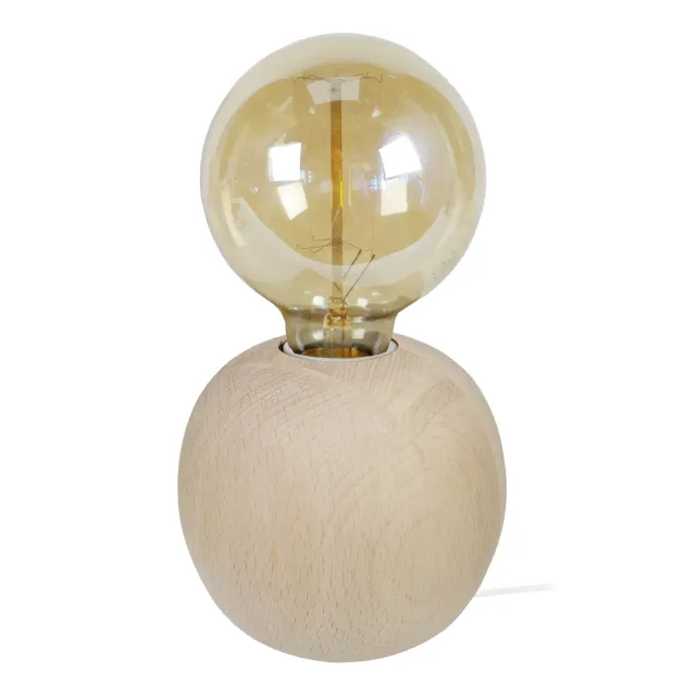 Tosel Bois Boule lampada tavolo naturale E27