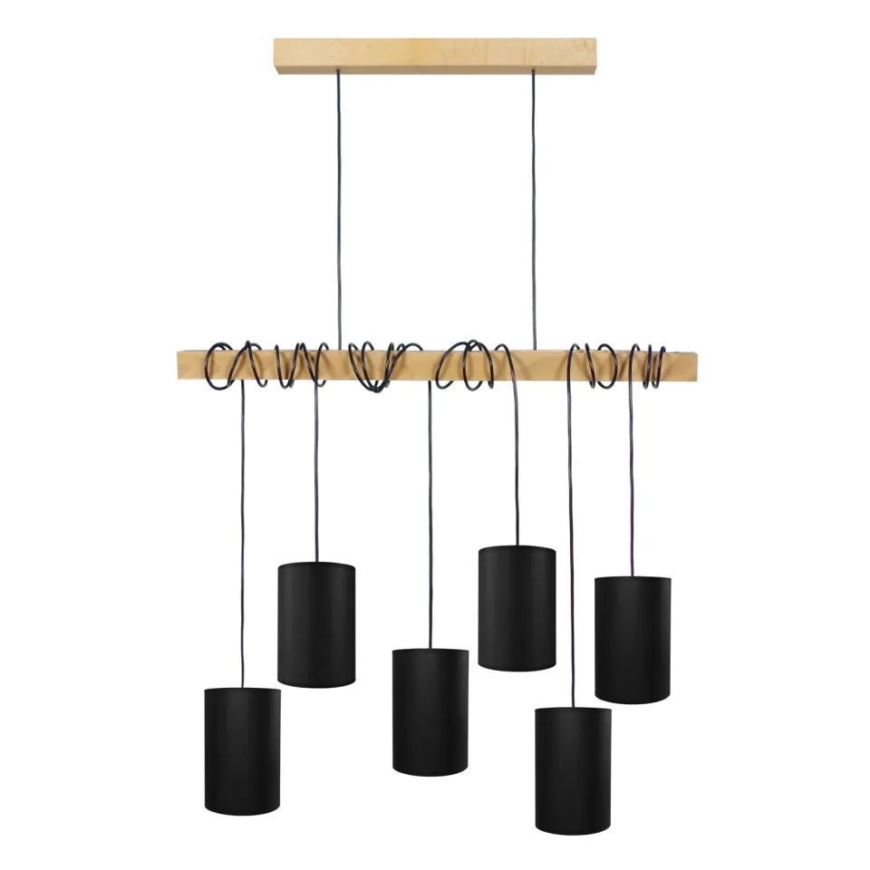 Tosel Harlem lampadario barra naturale 6 luci