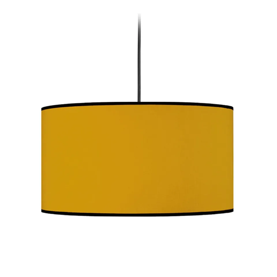 Tosel Agra sospensione cilindrica gialla 30x100 cm tessuto