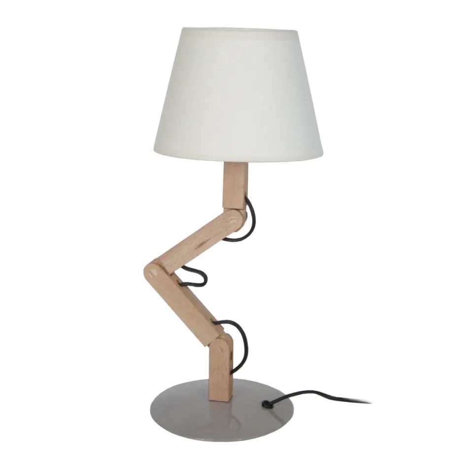 Tosel Geri Lampada da Tavolo 16x44 cm Naturale E14