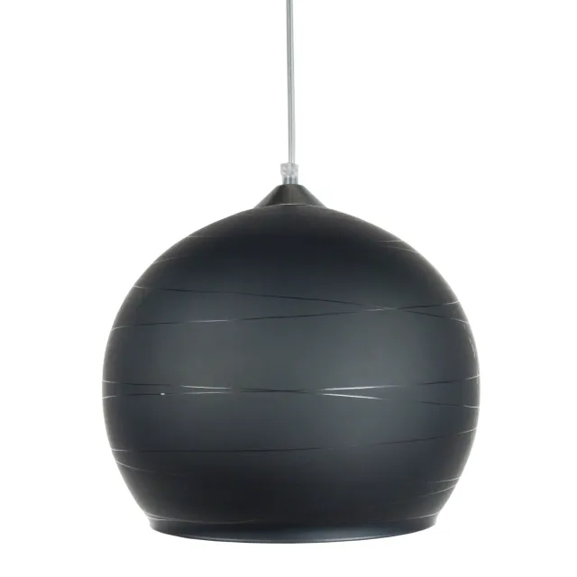 Tosel Actuelle A sospensione globo vetro nero 30x100 cm