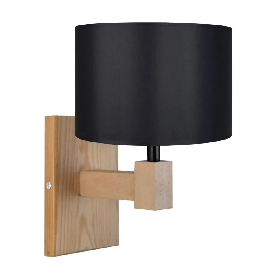 Tosel Hod Applique Legno Naturale e Bianco E14