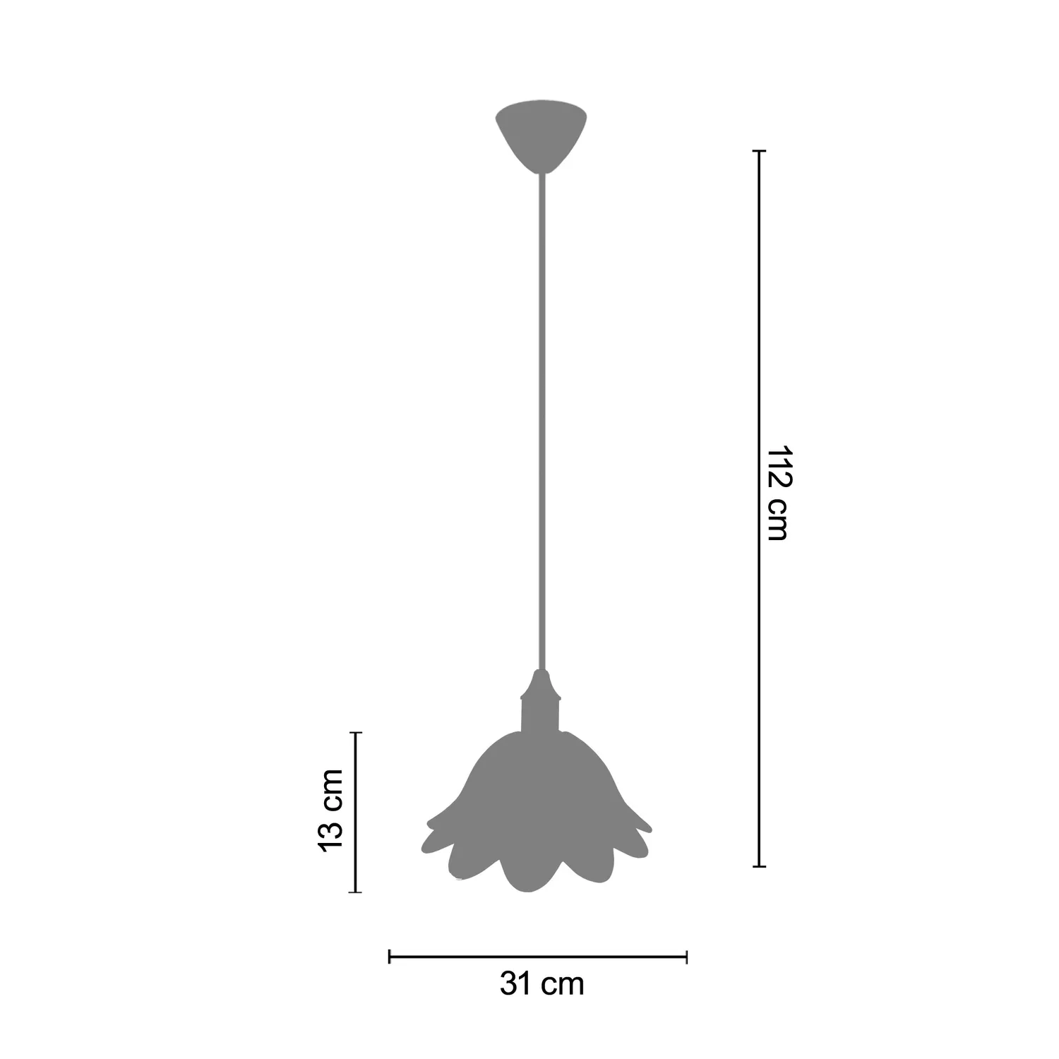 Tosel Murano Sospensione Vetro Trasparente 31 cm E27