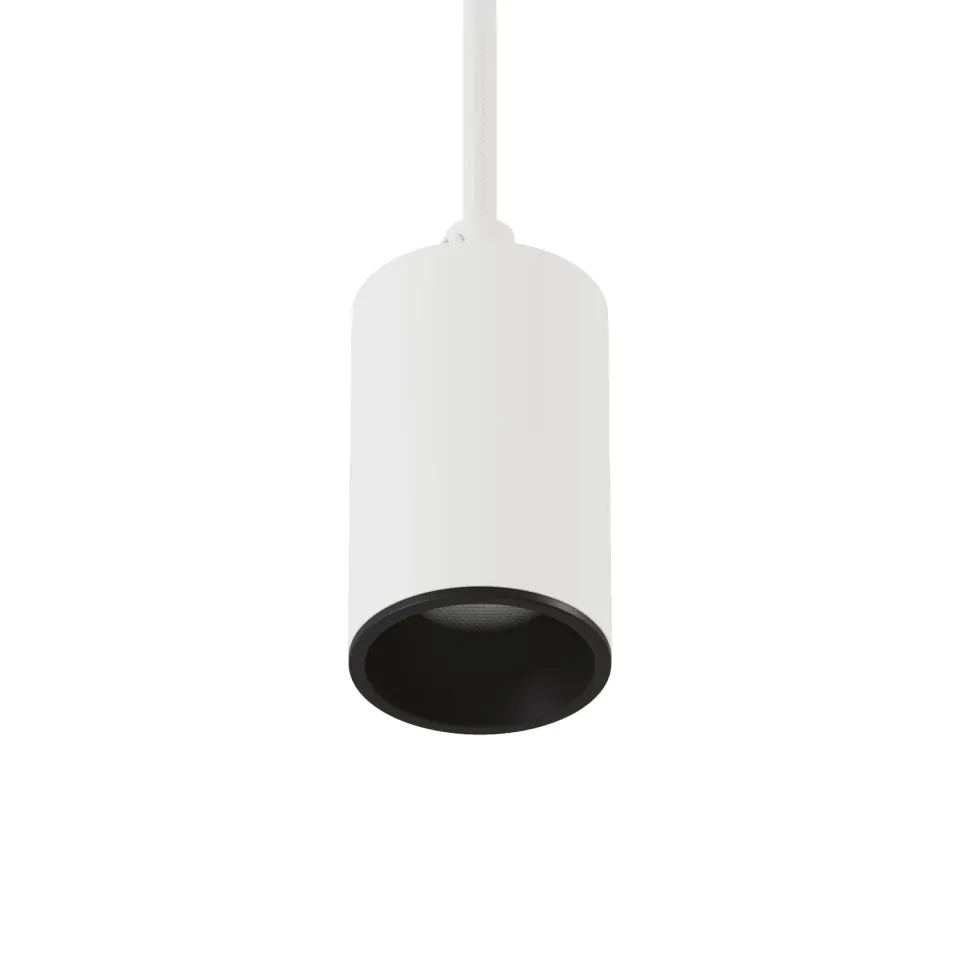 Creative Cables Bispot faretto GU10 bianco opaco nero con lampadina