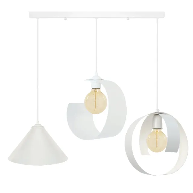 Tosel KONE LUNE TOUVOIS lampadario barra 90 cm nero