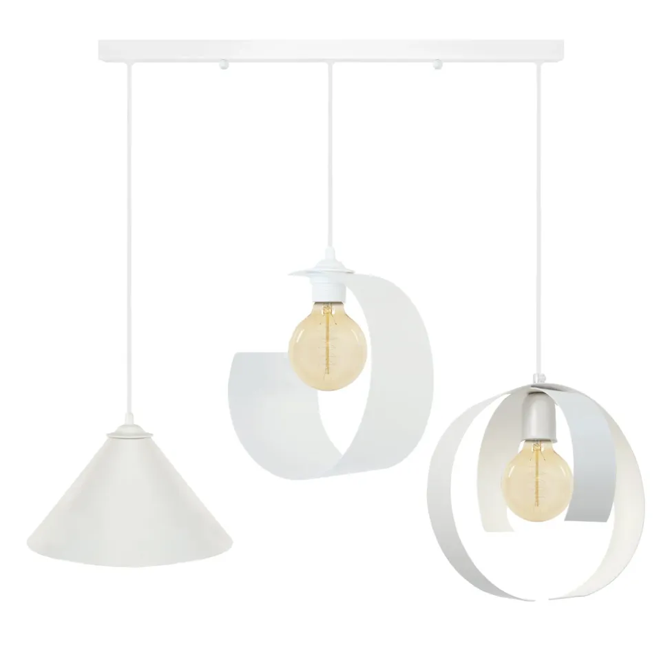 Tosel KONE LUNE TOUVOIS lampadario barra 90 cm nero
