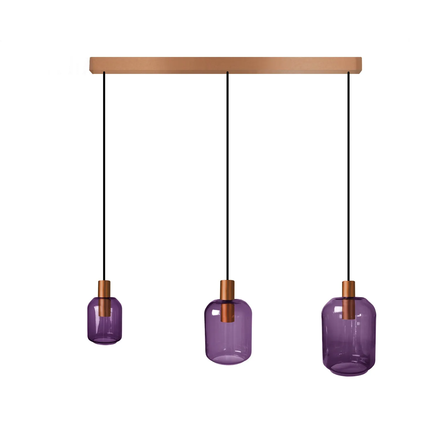 Tosel Svalbard Small lampadario rame 60x100 cm 3 luci