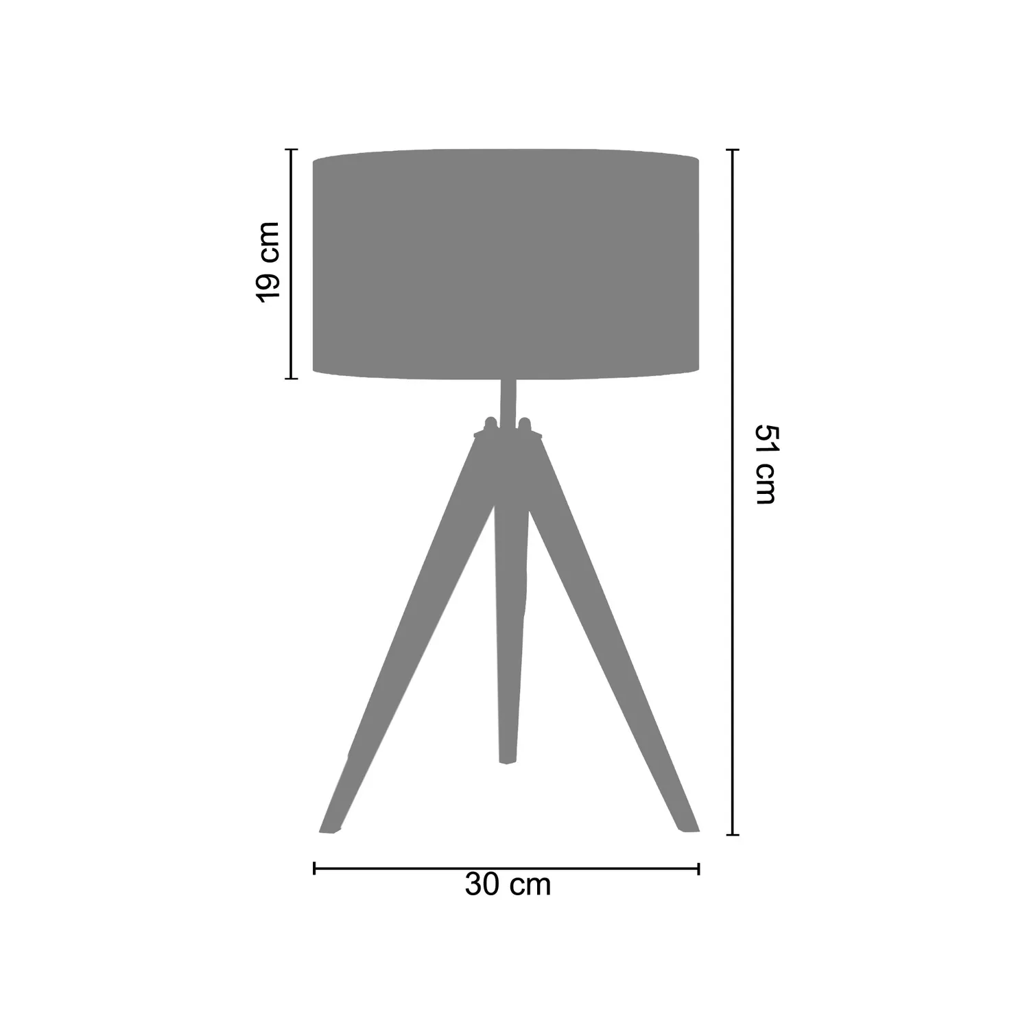 Tosel Cashemire lampada da tavolo treppiede gialla 30x51cm