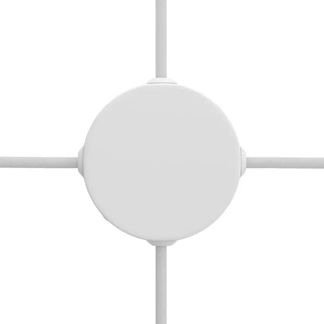 Creative Cables Mini rosone metallo 4 fori bianco opaco
