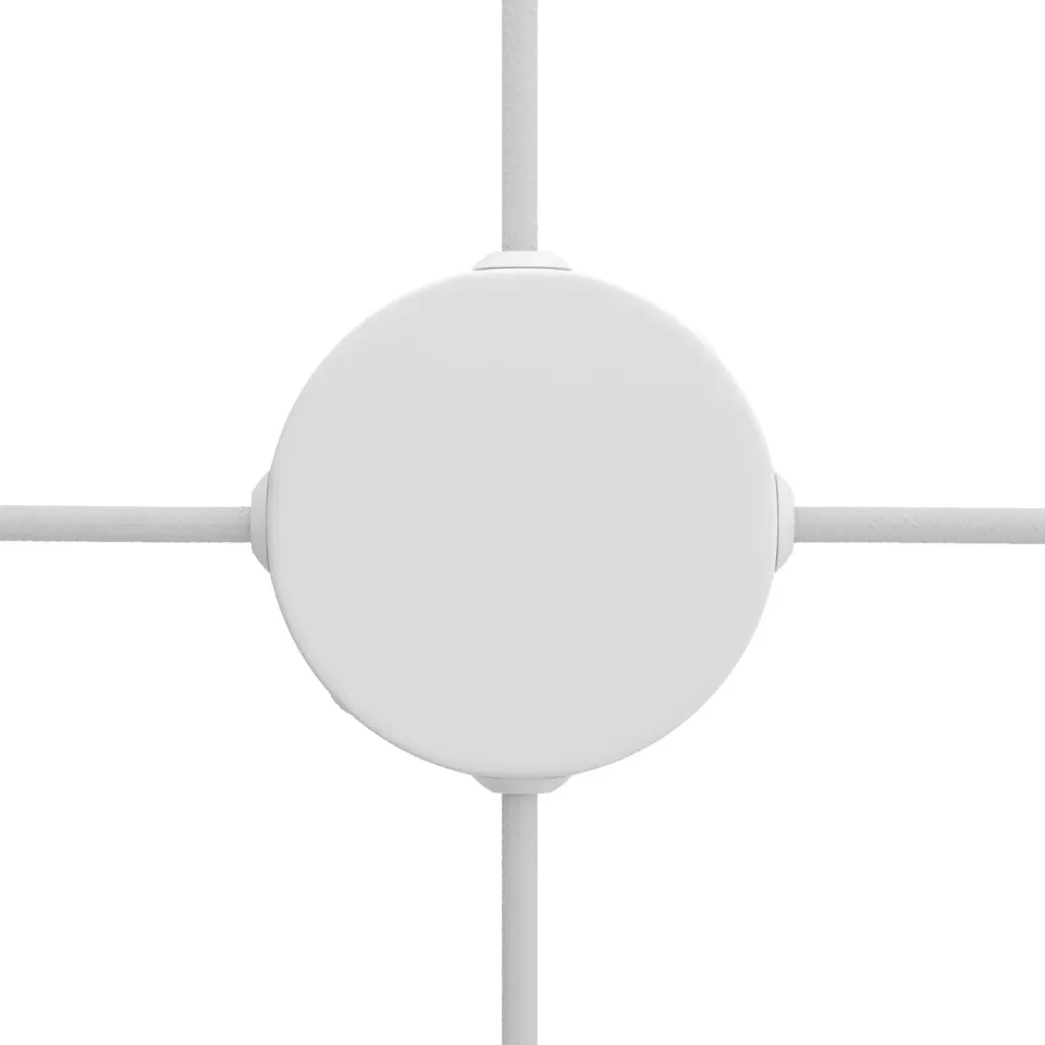 Creative Cables Mini rosone metallo 4 fori bianco opaco