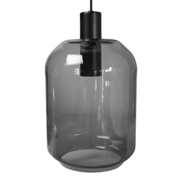 Tosel Svalbard Big sospensione vetro nero trasparente 20x100 E27