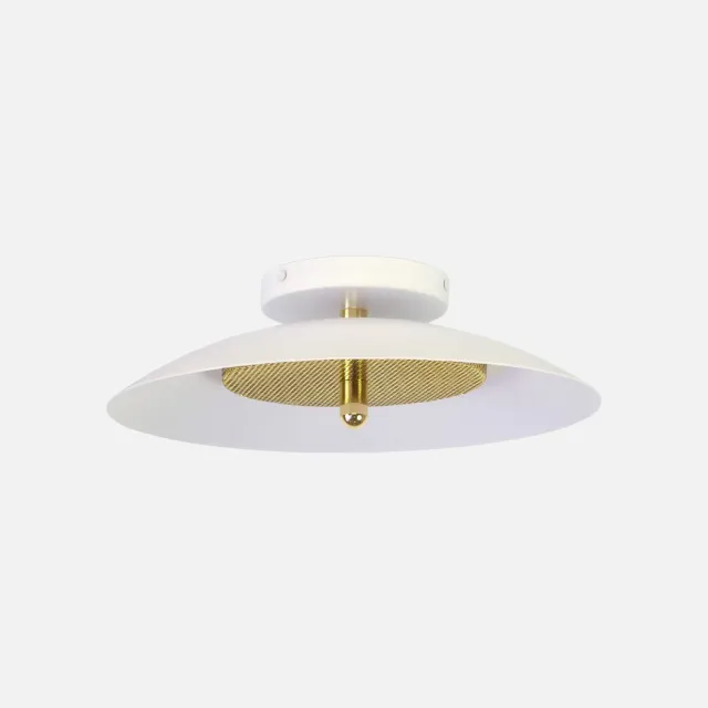 Souda Signal plafoniera bianco ottone metallo
