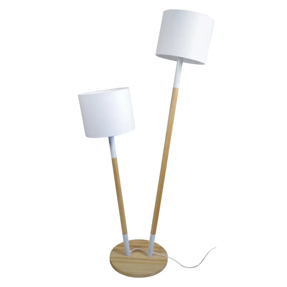 Tosel Tandem piantana doppia legno 50x163 cm bianca