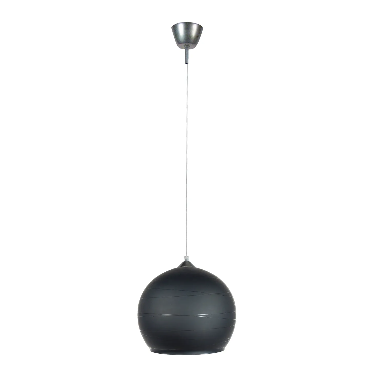 Tosel Actuelle A sospensione globo vetro nero 30x100 cm