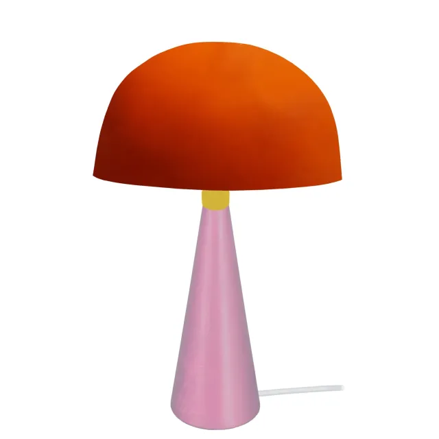 Tosel Hanna lampada da tavolo cono arancione 37 cm