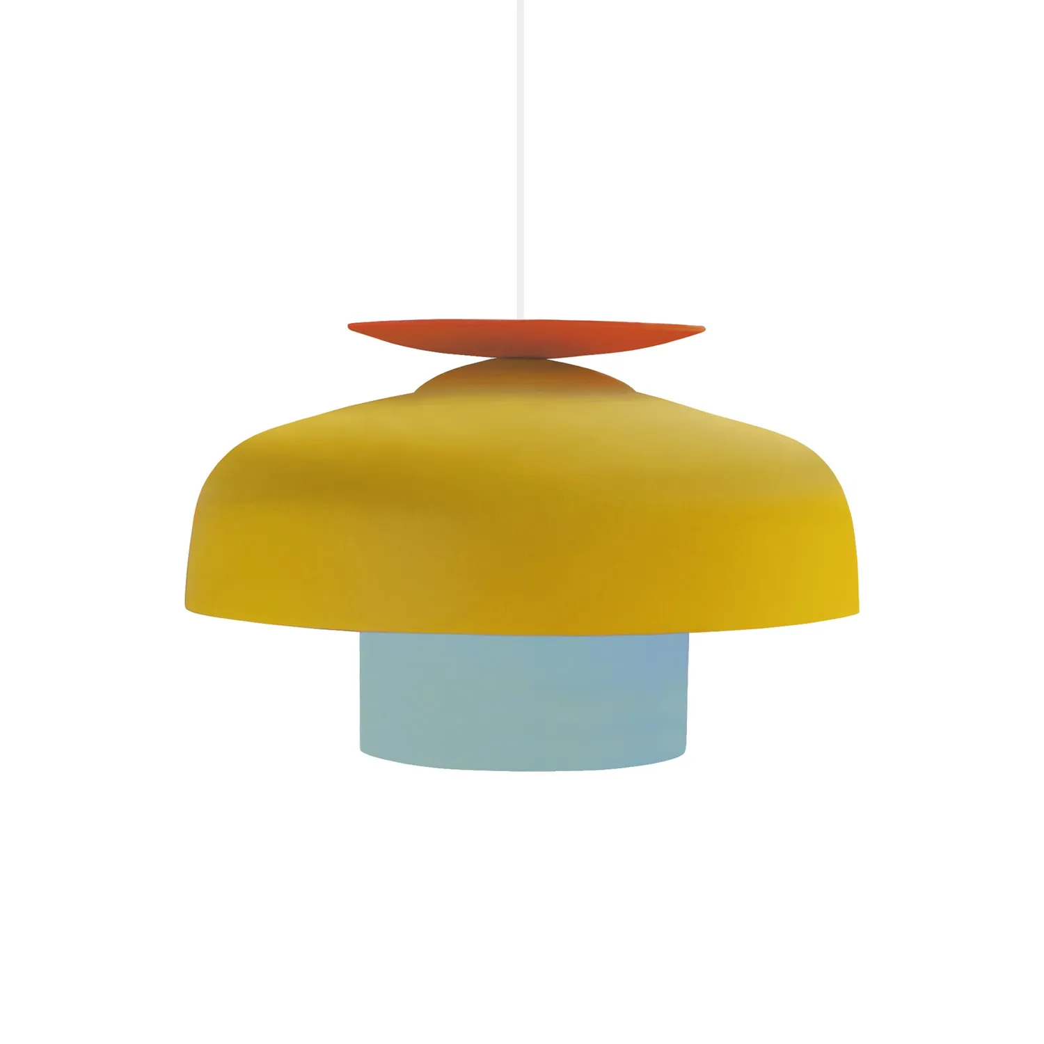 Tosel Cilla sospensione cupola arancione 30x100cm metallo