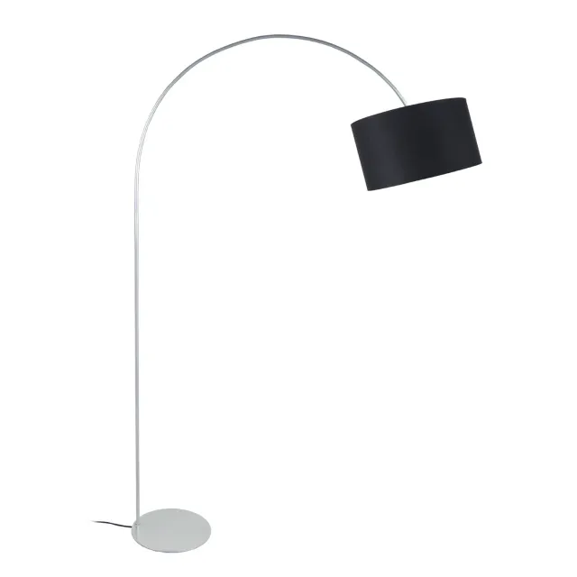 Tosel Alfena Arc piantana ad arco alluminio e bianco