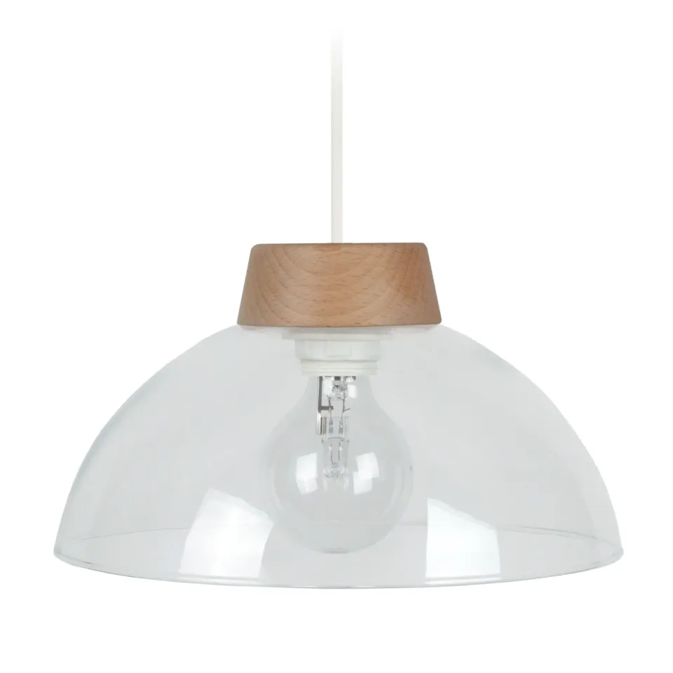 Tosel Nature sospensione vetro legno 30x100 trasparente