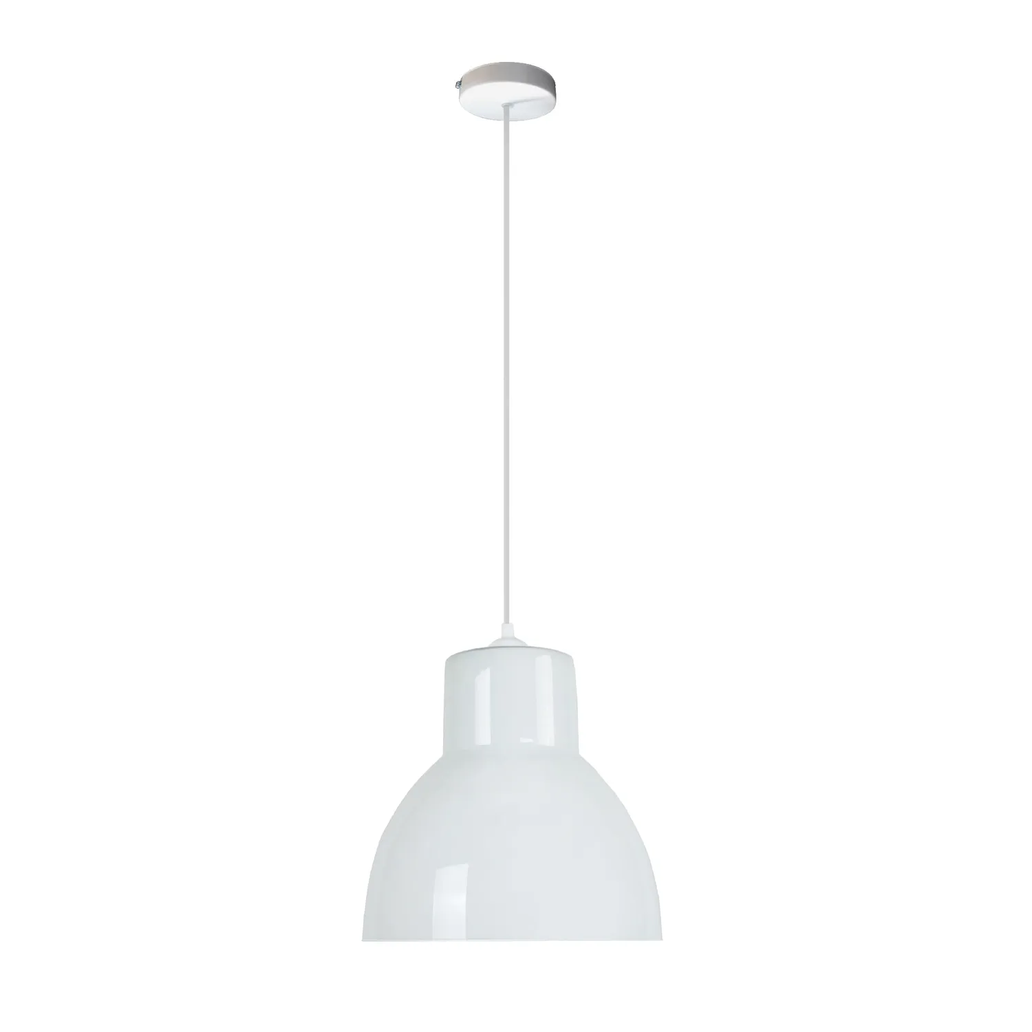 Tosel Cloche Verre B sospensione cupola vetro 25x100cm bianca