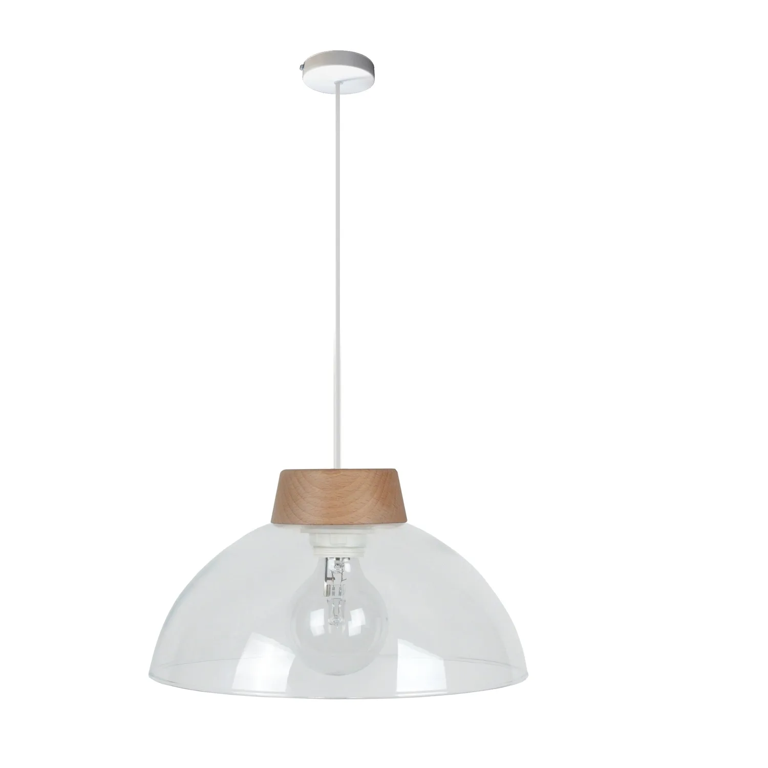 Tosel Nature sospensione vetro legno 30x100 trasparente