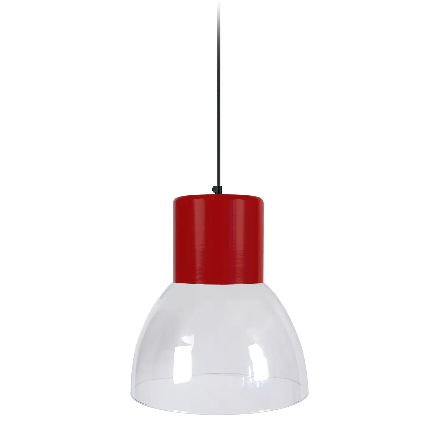 Tosel Seta sospensione vetro cupola bianco 25 cm