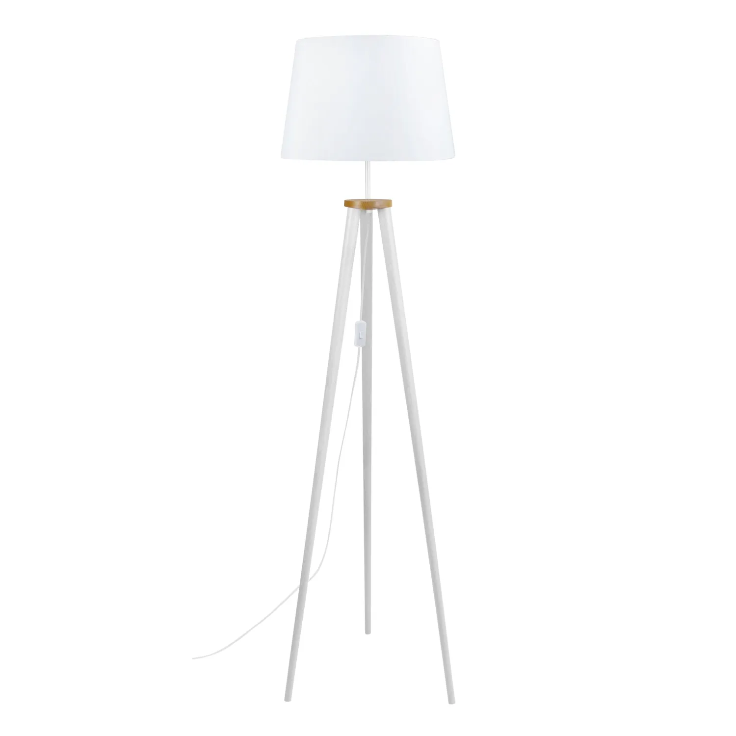 Tosel Arhus Piantana Treppiede 40x155cm Bianca Legno