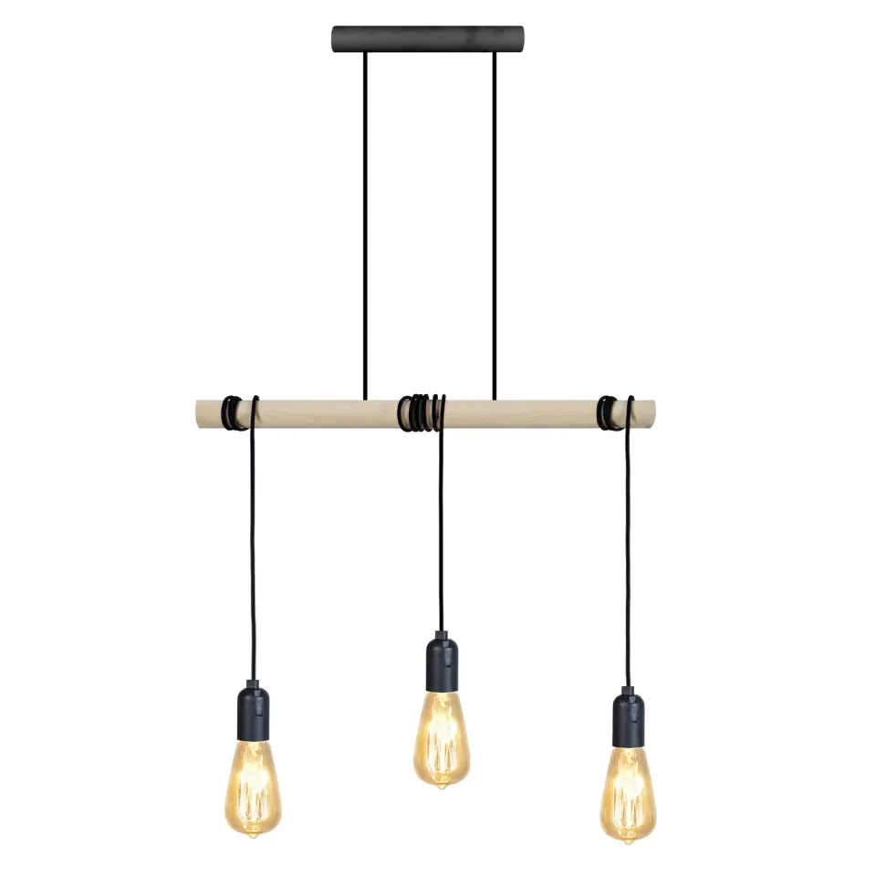 Tosel BROOKLYN lampadario legno naturale 50x180 cm
