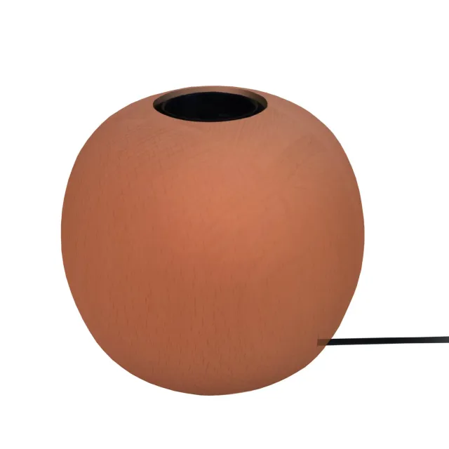 Tosel Boule base lampada comodino 11x10cm naturale legno
