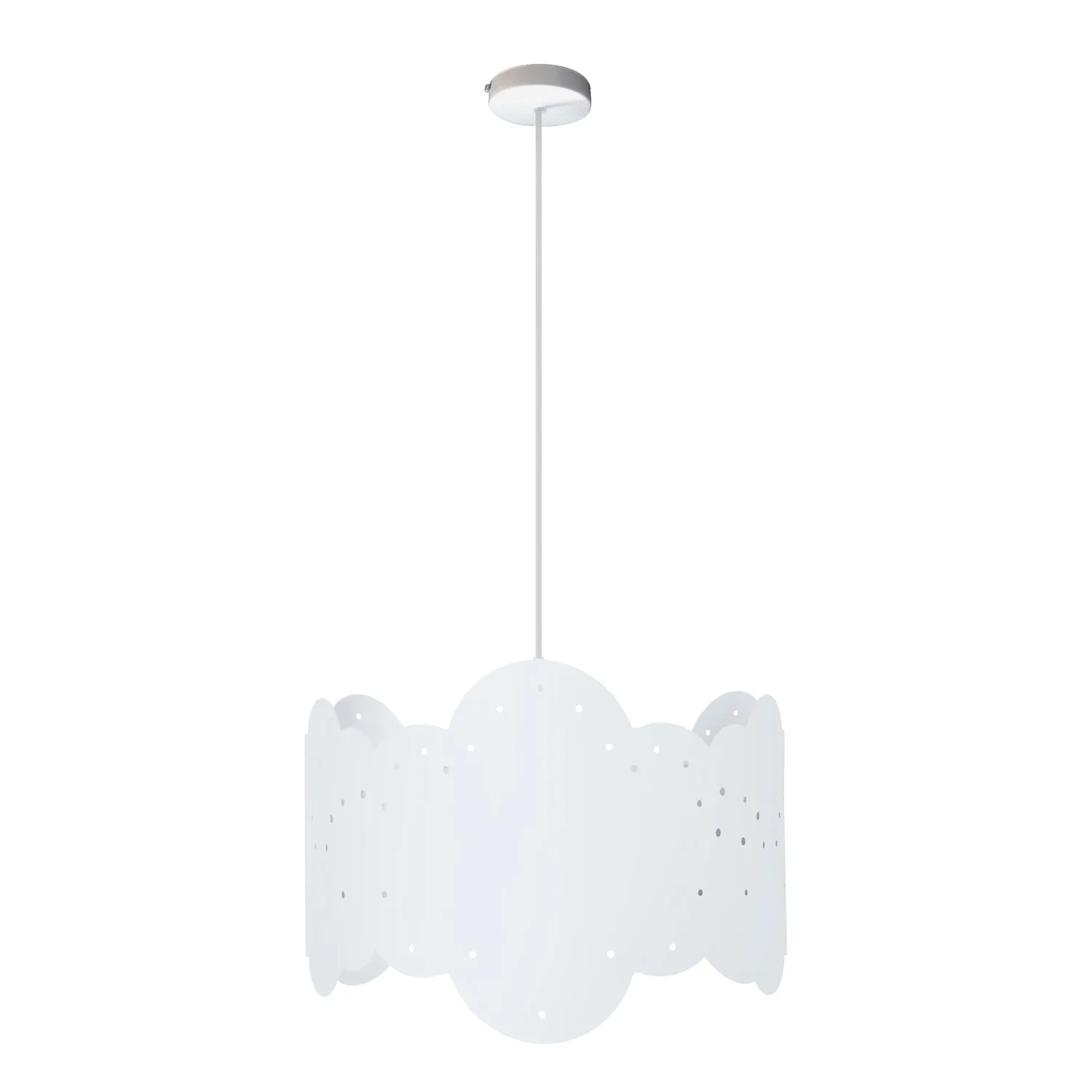 Tosel Nuage Sospensione 30x100 cm Metallo Bianca