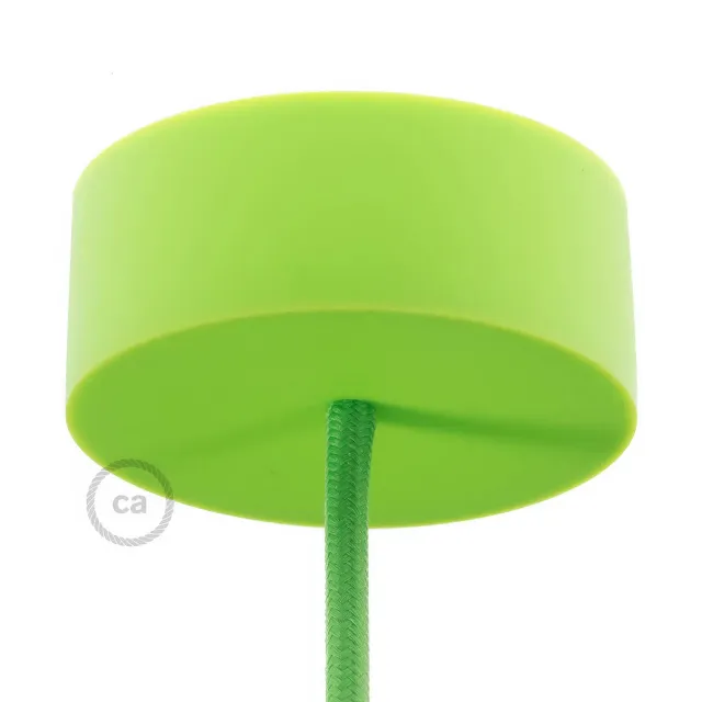 Creative Cables Rosone Cilindrico Silicone Lime verde acido