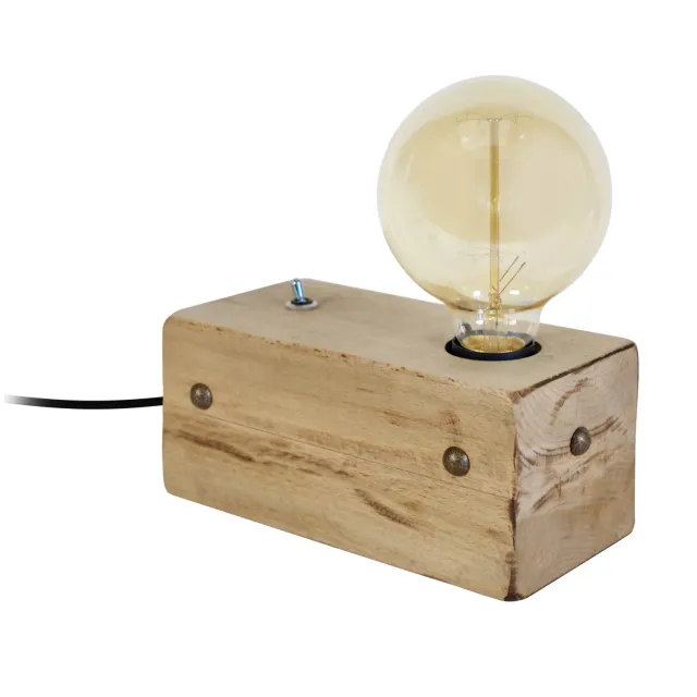 Tosel Tacks Lampada Tavolo Legno 22x18 cm Naturale