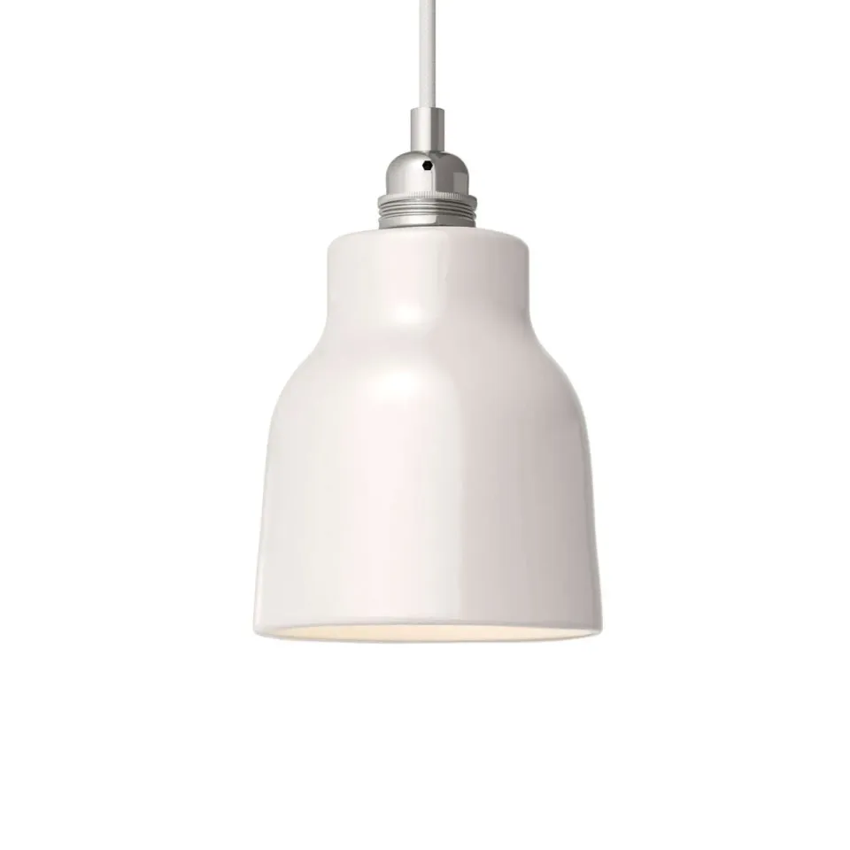 Creative Cables Materia Vaso paralume ceramica bianco lucido