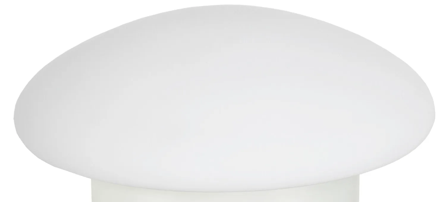Tosel Pilz lampada tavolo 19x15 nero vetro bianco