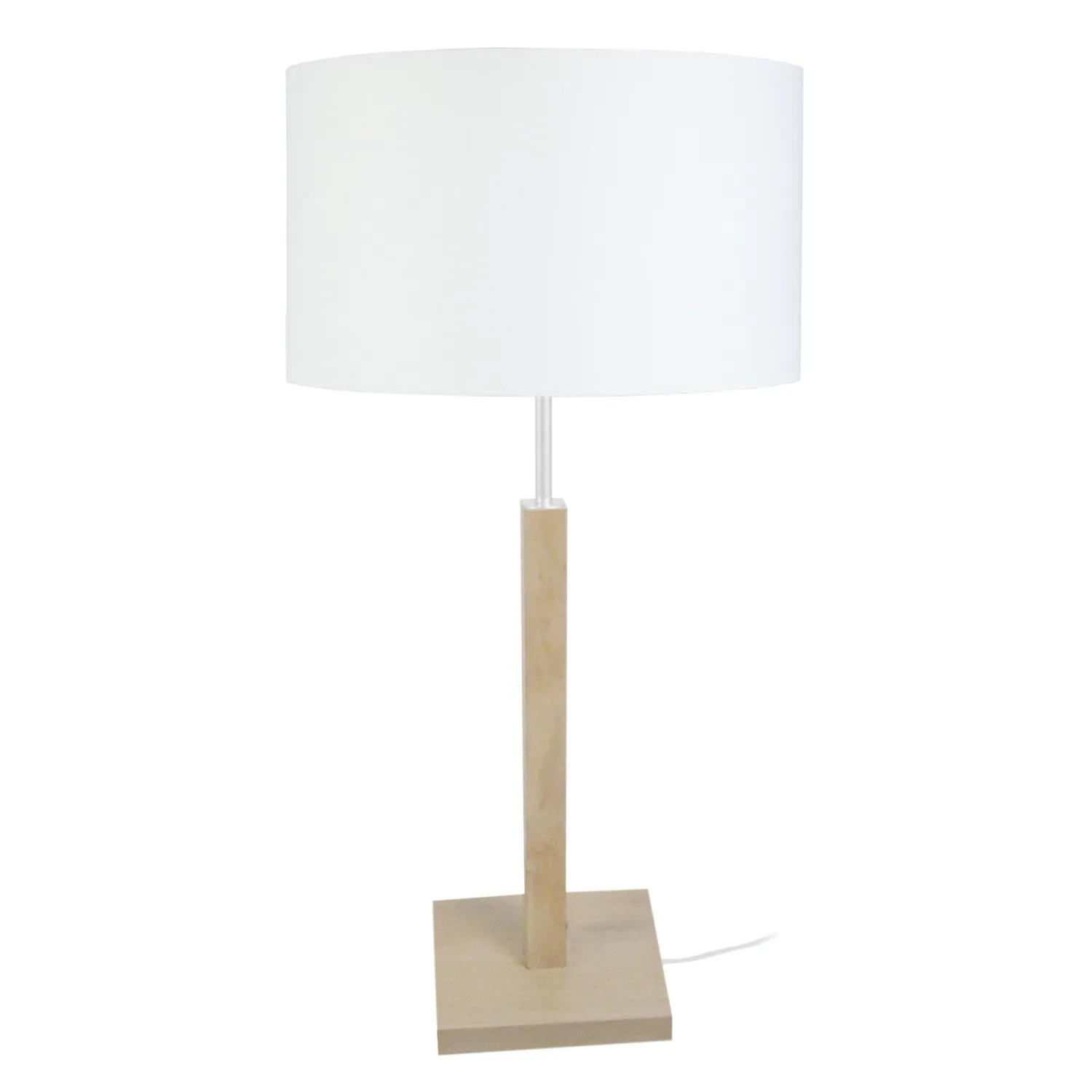 Tosel Hod B lampada tavolo legno ecrù E27 30x54 cm