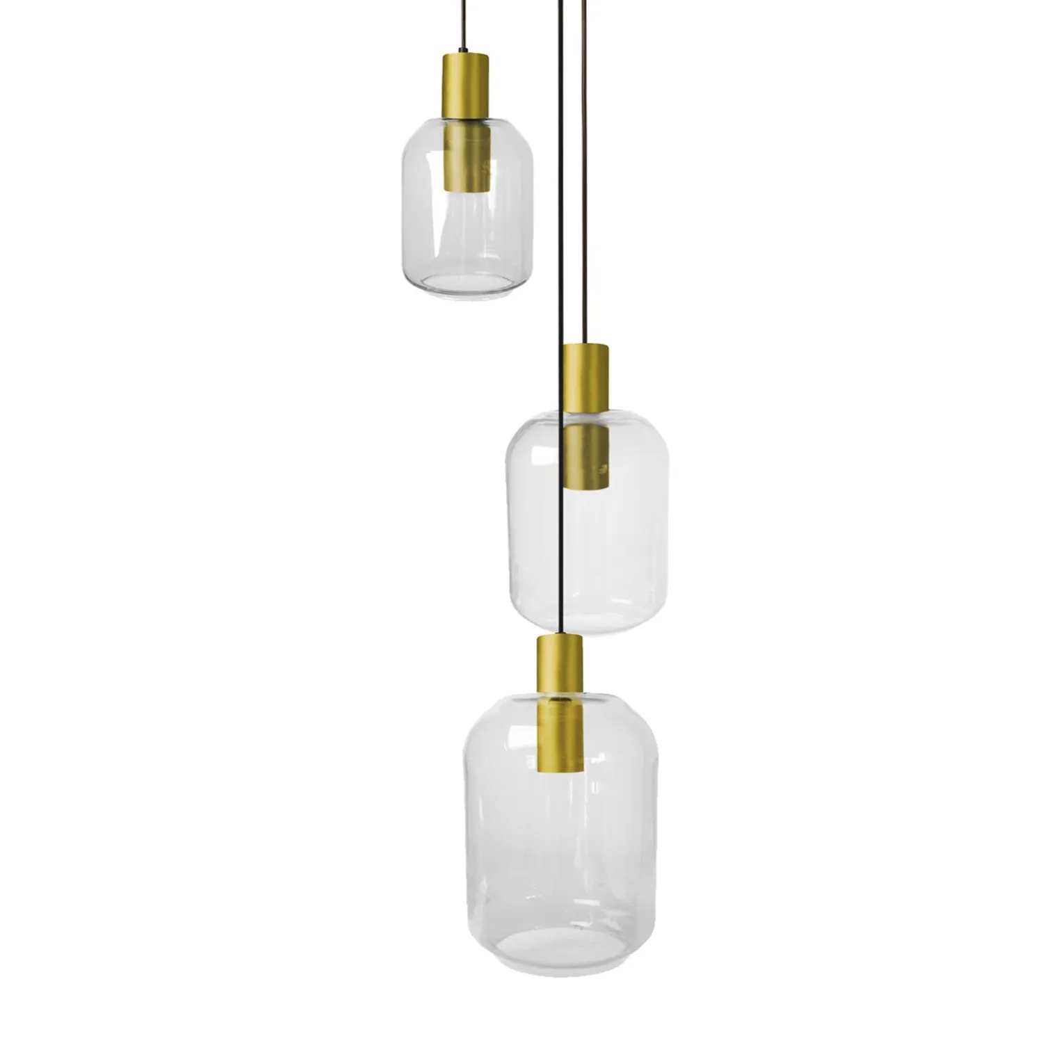Tosel Svalbard Small lampadario 40 cm oro vetro