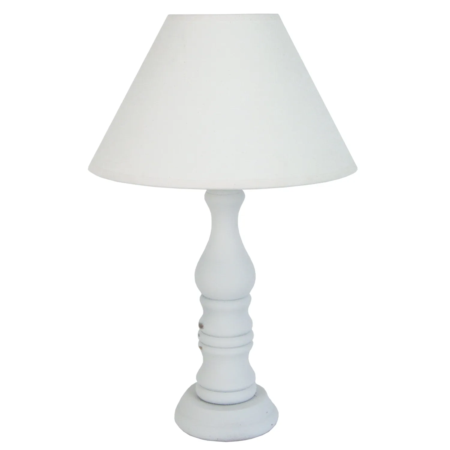 Tosel Issy lampada tavolo legno 25x41 cm bianco