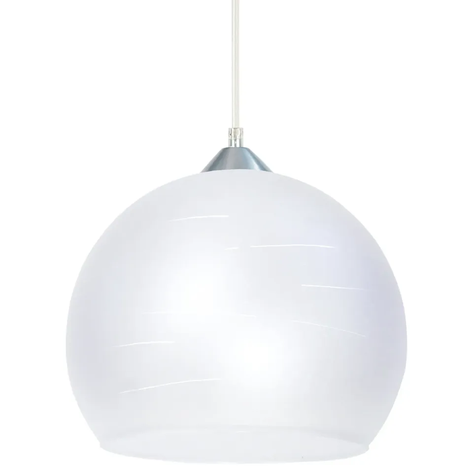 Tosel GLOBE LIGNES sospensione vetro bianco 30x100 cm