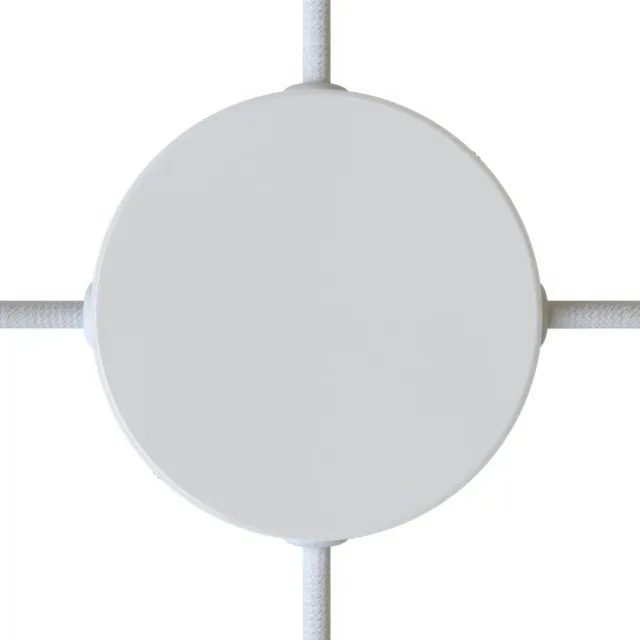 Creative Cables rosone soffitto metallo bianco 4 fori