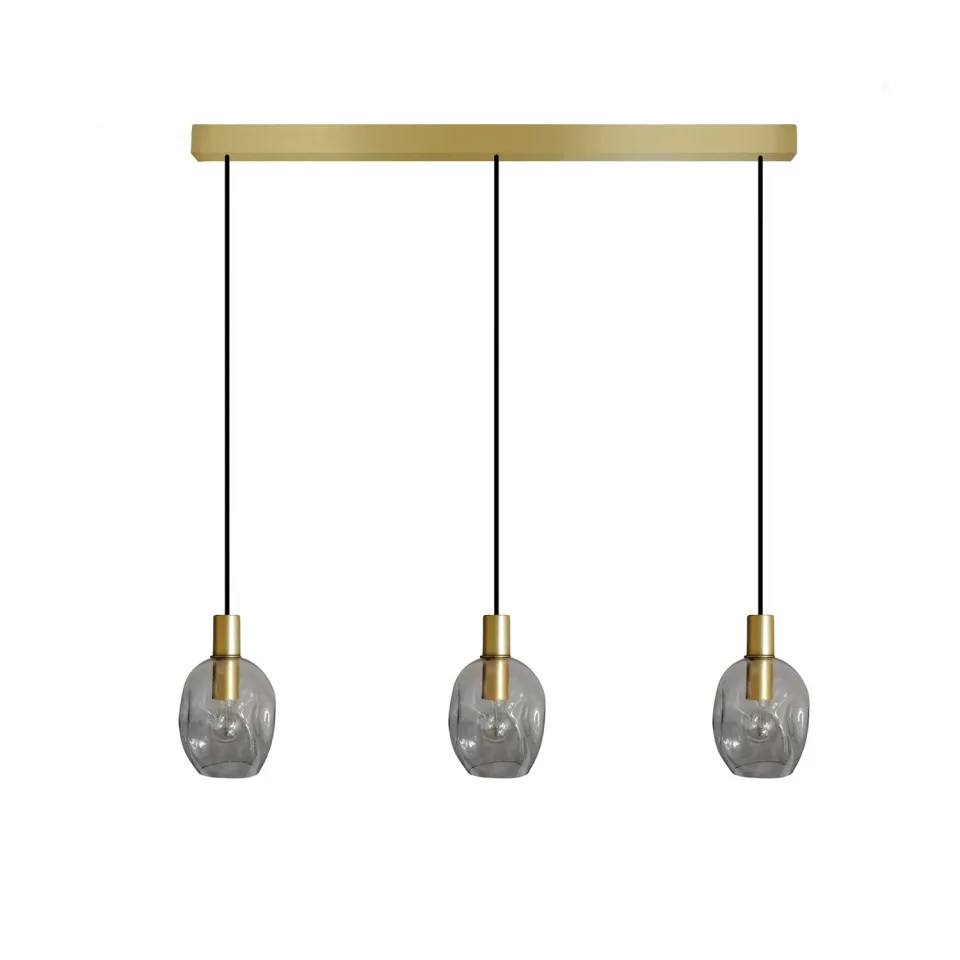 Tosel Vingolf Lampadario Barra Oro Vetro 70x120 cm