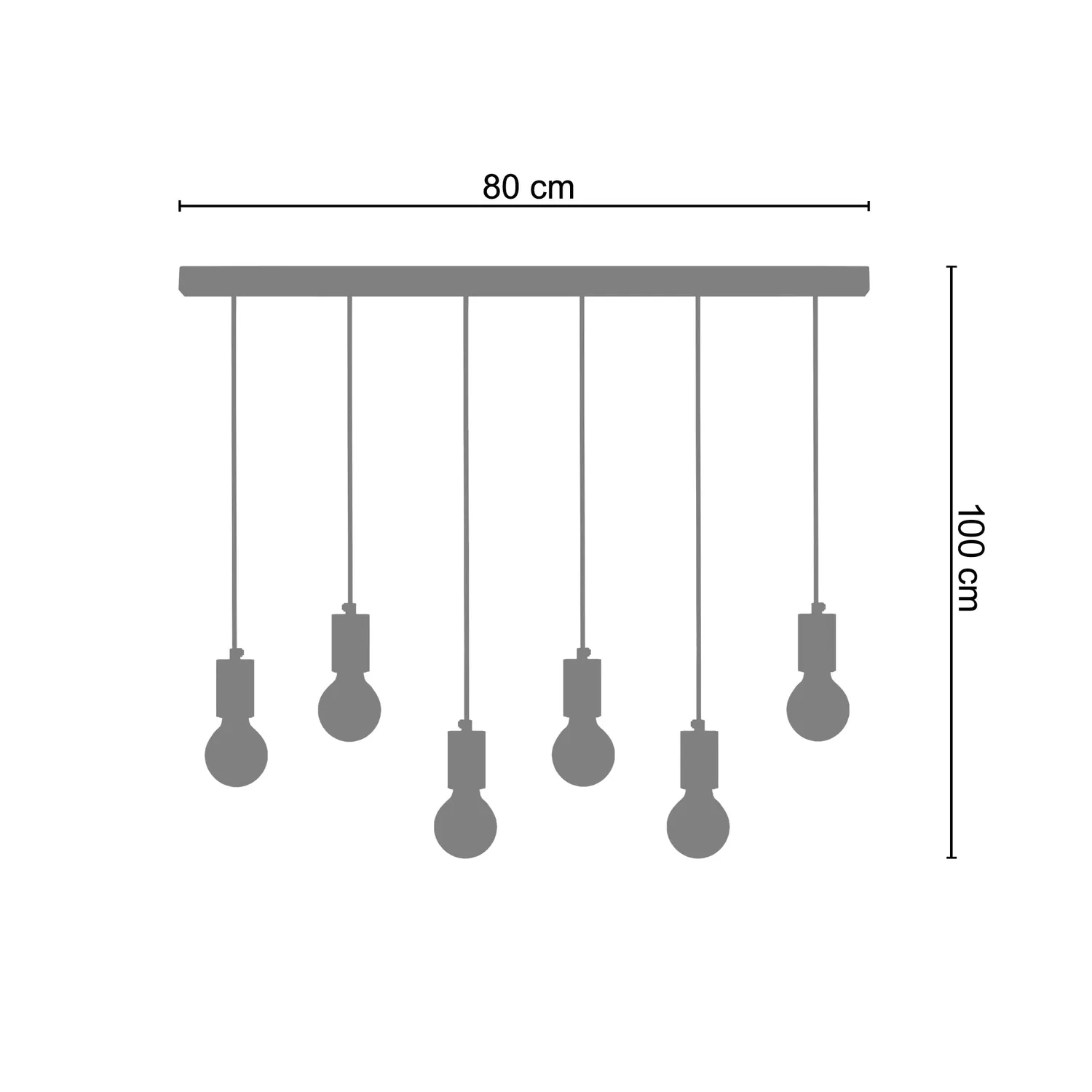 Tosel Norwich Lampadario Oro 6 Luci 80 cm E27