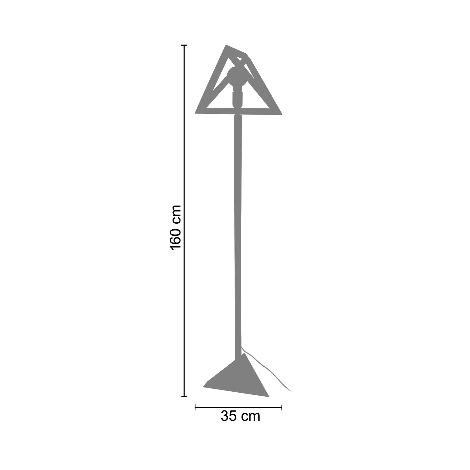 Tosel Tétraèdre C piantana legno faggio 160 cm