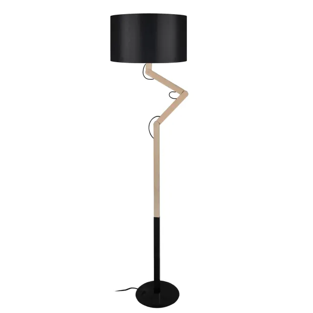 Tosel Geri Piantana Snodata Nera 40x170 cm E27