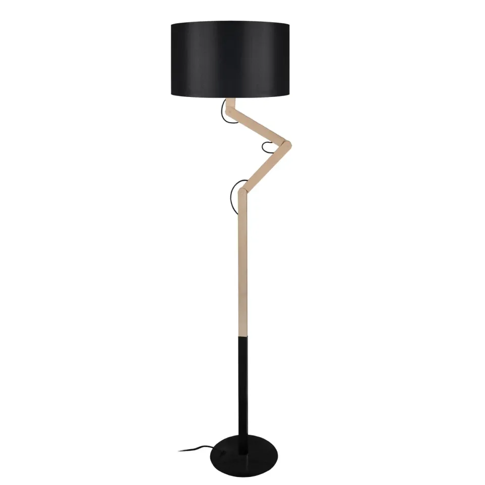 Tosel Geri Piantana Snodata Nera 40x170 cm E27