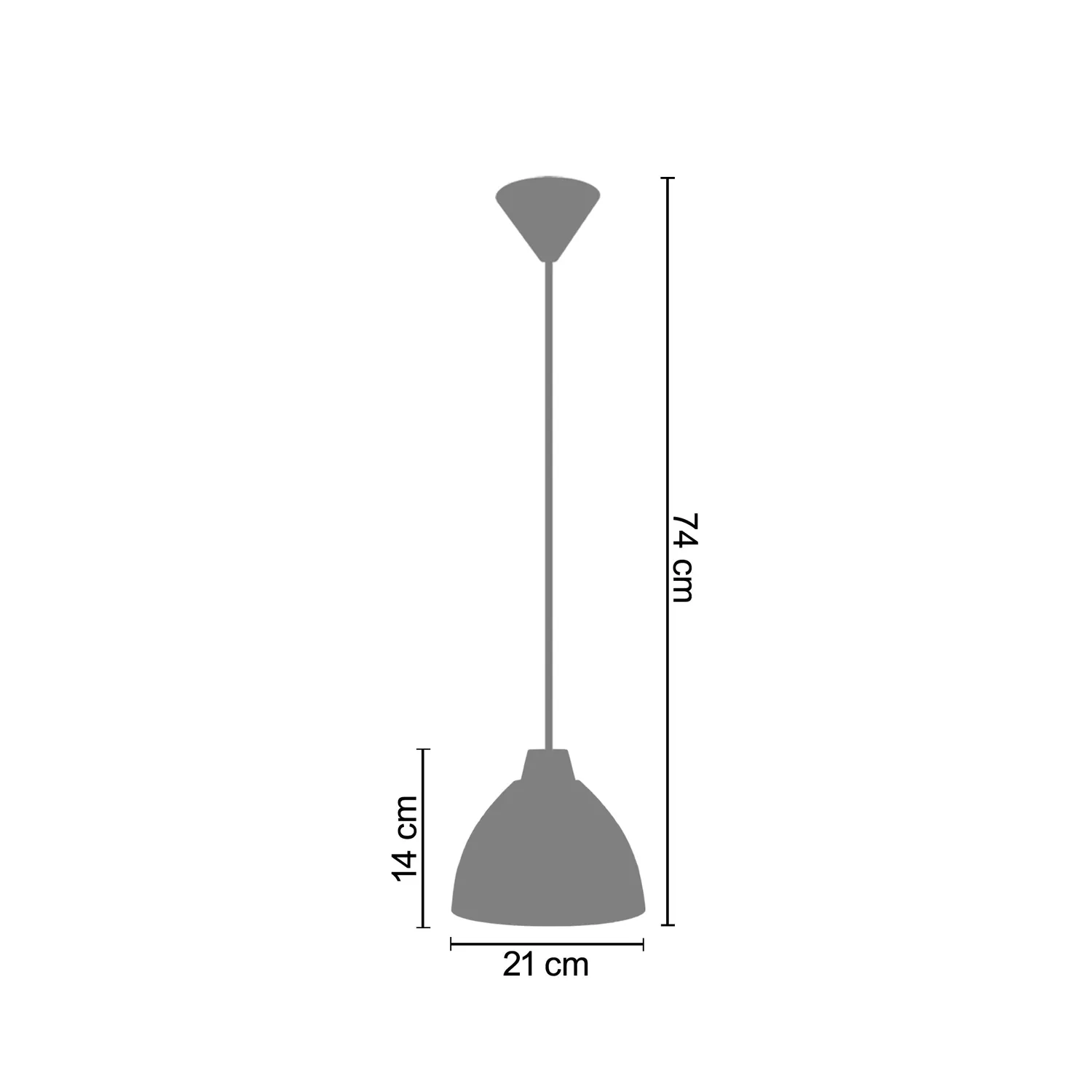 Tosel Celica A sospensione metallo rame legno 21x74 cm