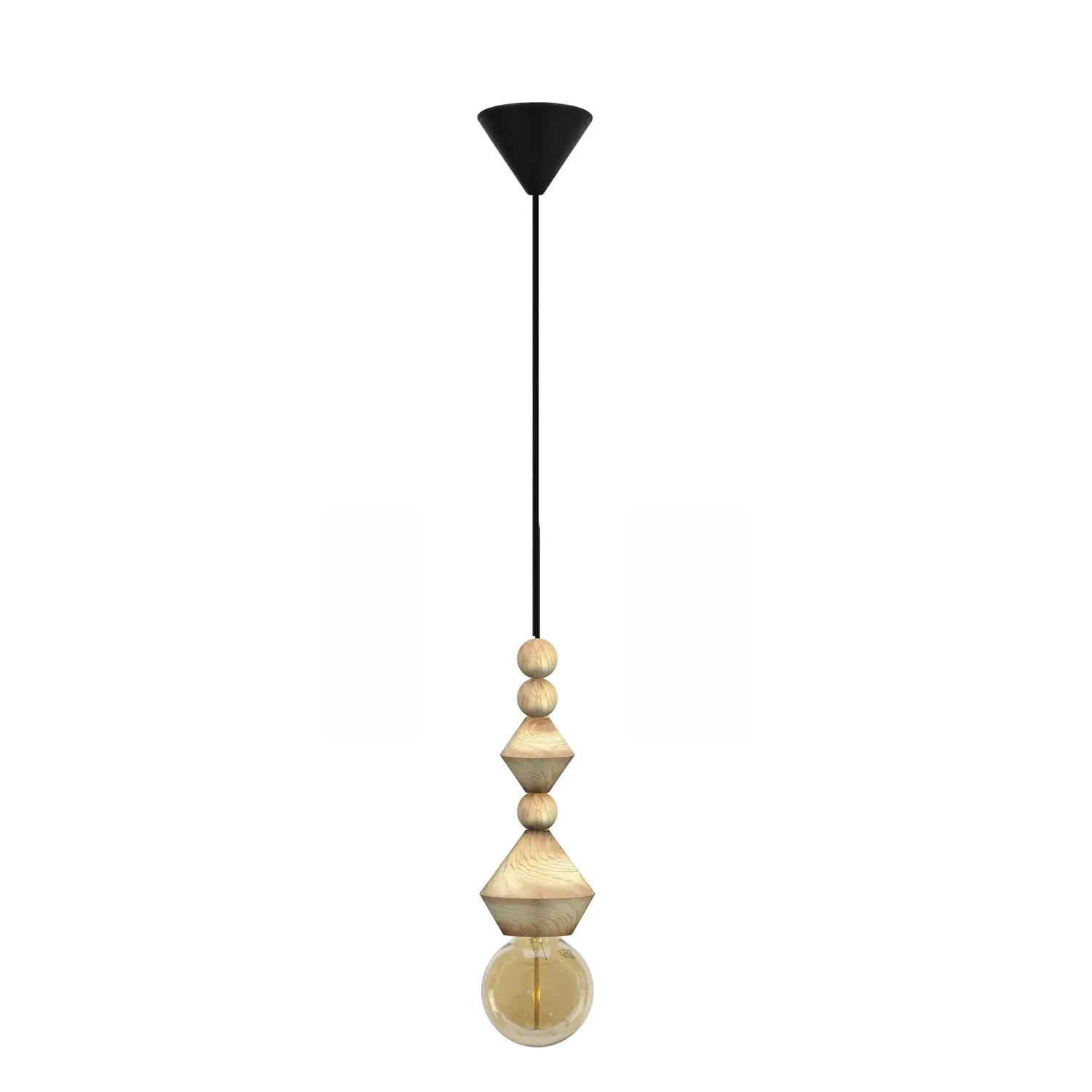 Tosel Boulier sospensione legno naturale 10x100 cm