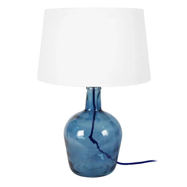 Tosel Bordeaux lampada tavolo vetro giallo 35x50cm