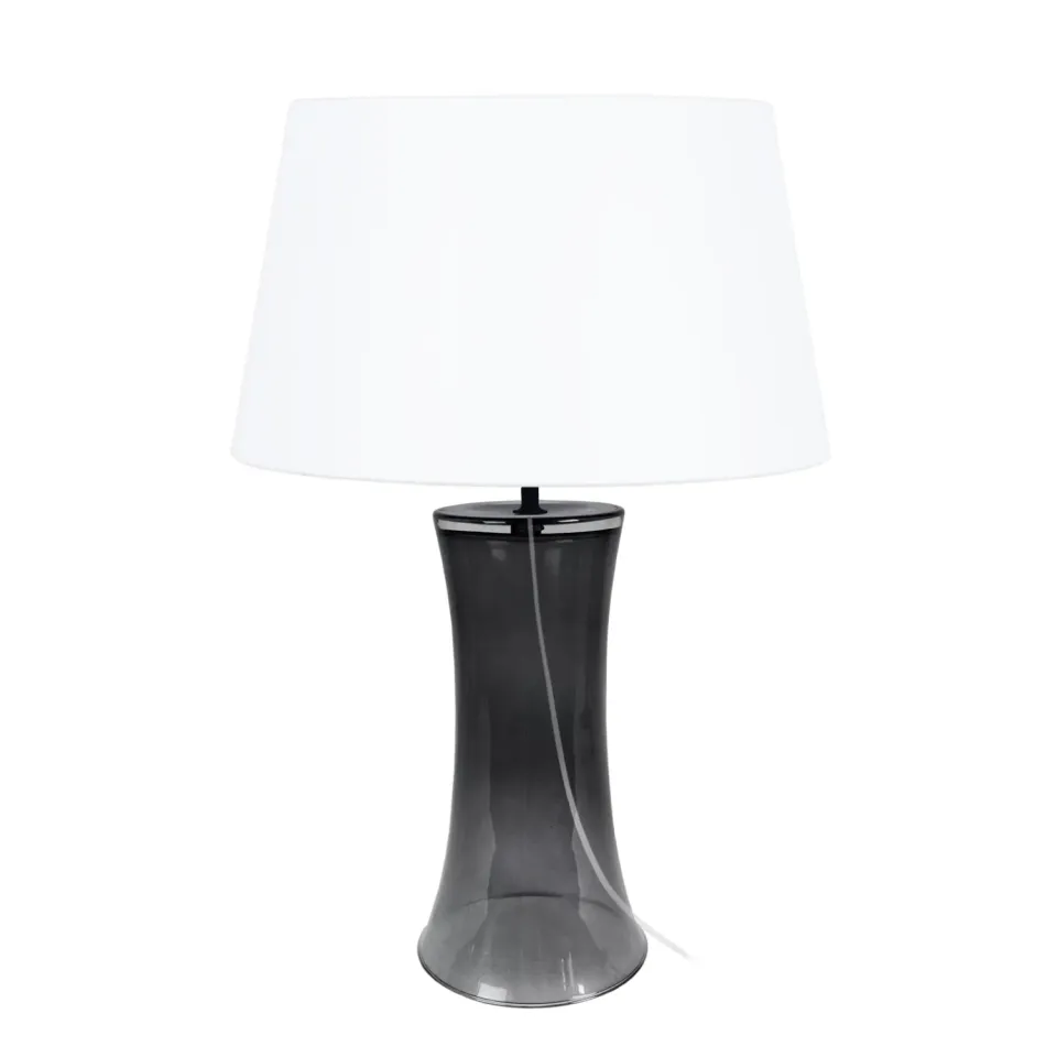 Tosel Trompeta lampada comodino vetro bianco 52 cm