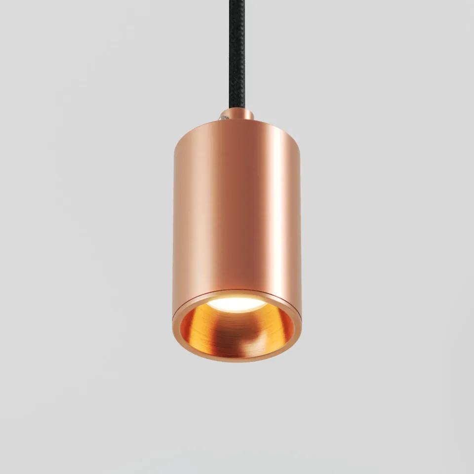 Creative Cables Bispot lampada sospensione rame con lampadina